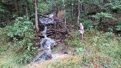Ruth Bennett McDougal Dorrough; water fall; Greenbrier River Trail, WV