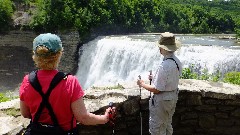 Lyn Jacobs; Ruth Bennett McDougal Dorrough; water falls; Letchworth Park