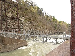 railroad bridge in Letchworth Park north of Portageville