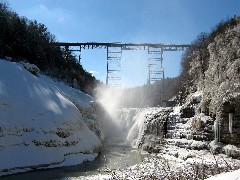 Hiking; Day Trips; Letchworth Park Gorge; railroad trestle