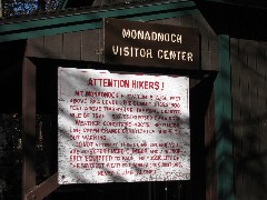 At the start of the White Dot Trail Monadnock Mountain NH