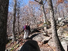 Katherine (Kat) McDougal Wheeler McCandless; Ruth Bennett McDougal Dorrough; Kat Wheeler; At the start of the White Dot Trail Monadnock Mountain NH