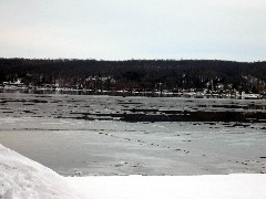 Frozen Canandaigua Lake from Onanda Park