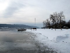 Frozen Canandaigua Lake from Onanda Park