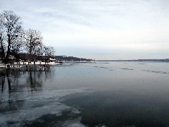 Frozen Canandaigua Lake from Onanda Park