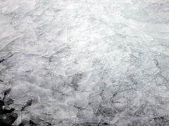 Ice on the shore of Frozen Canandaigua Lake from Onanda Park