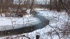 Ontario Pathways; snow; frozen river