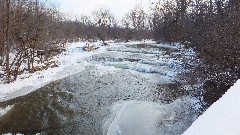 Ontario Pathways; snow; frozen river