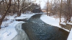 Ontario Pathways; snow; frozen river