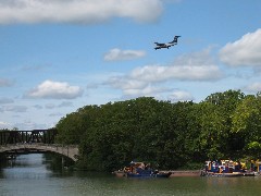 Hiking; Erie Canal; Rochester; Canal Conference; airplane landing