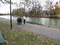 Hiking; Erie Canal (Feeding the birds)