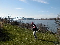 Lyn Jacobs; South Grand Island Toll Bridge, CT11 Conservation Trail Hiking