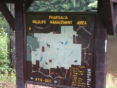 Pharsalia Wildlife Management area sign; Hiking; NCT; FLT; M-22