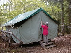 Ruth Bennett McDougal Dorrough; Hiking NCT FLT M27 camp Amahami tent