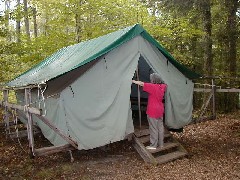 Ruth Bennett McDougal Dorrough; Hiking NCT FLT M27 camp Amahami tent