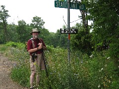 Dan Dorrough; Hiking; Great Eastern Trail; State Line Rd; sign