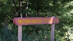 sign moon Ridge Trail; IAT; Chippewa Forest Area, WI