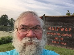 Dan Dorrough; Dorchester, WI
sign Halfway between the Equator and the North Pole