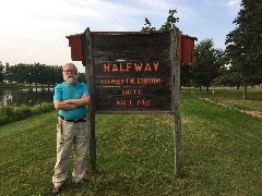 Dan Dorrough; Dorchester, WI
sign Halfway between the Equator and the North Pole