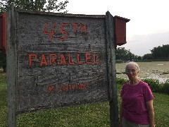 Ruth Bennett McDougal Dorrough; 
sign 45th parallel of Latitude