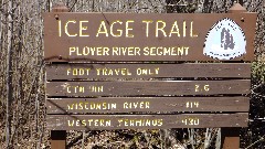 sign Ice Age Trail; Plover River Segment