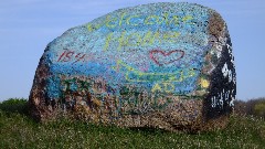 painted rock; IAT; CR I Iola, WI