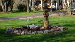 goat statue; IAT; Waupaca area, WI