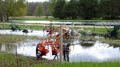 submerged farm machinary; IAT; Buffalo Lake area, WI