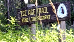 sign Ice AgeTrail; Pine Line Segment