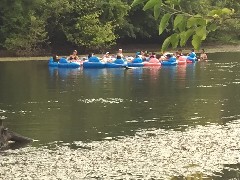 tubing on the Sugar River; Sweet Minihaha Campground, WI