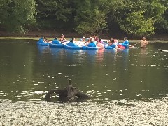 tubing on the Sugar River; Sweet Minihaha Campground, WI