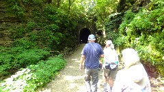 Bob Geisler; Judy Geisler; Ruth Bennett McDougal Dorrough; tunnel,; AT; Badger State Trail, WI