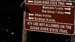 sign Sugar River State Trail, WI