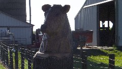 Wooden cow; statue; IAT, WI