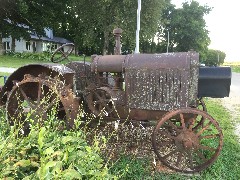 tractor mailbox; quirky; near Crazy Horse Campground, WI