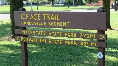 sign 
IAT; Janesville Segment, WI
INterstate State Park 776 Mi
Potawatomi State Park 324 Miles