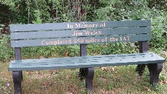 Bench; In Memory of Jim Welch; completed 850 miles of the IAT; IAT, WI