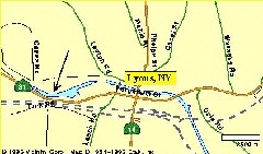 Maps Erie Canal near Lyons NY