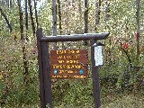 Hiking NCT FLT M04 Bear Creek State Forest sign