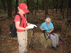 Lyn Jacobs; Ruth Bennett McDougal Dorrough; tree trunk chair; M-06 Hiking NCT FLT