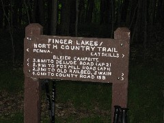 Hike Series Hiking NCT FLT M-08; sign; delude road; fox hill road; swain