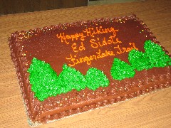 Ed Sidote s birthday cake at Hickory Hill Family Camping Resort, Bath, NY