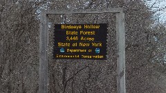 sign Birdseye Hollow State Forest