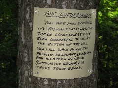 Cortland County Hike Series; Sign Auf Wiedersehen