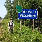 Dan Dorrough; NCT; Hoyt Rd; Michigan/Wisconsin Border; Saxon, WI
sign Welcome to Wisconsin