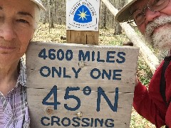 Ruth Bennet McDougal Dorrough McDougal Dorrough; Dan Dorrough; 
sign 4600 miles only one 45 deg N crossing