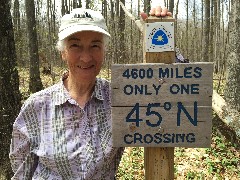 Ruth Bennet McDougal Dorrough McDougal Dorrough; 
sign 4600 miles only one 45 deg N crossing