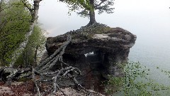 NCT Lake Superior Shoreline Trail; Pictured Rocks; Chapel Rock,