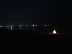 Macinac Bridge (from Teepee Campground) ; Macinaw, MI