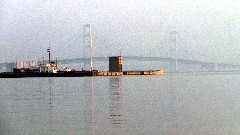 Macinac Bridge (from Teepee Campground) ; Macinaw, MI